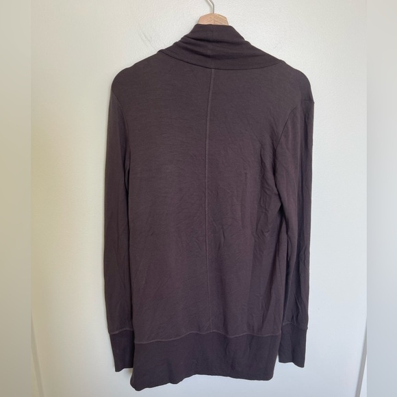 Athleta NWOT Paranayama Restore Wrap Knit Cardigan Brown - Picture 8 of 8